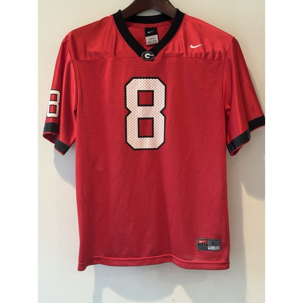 Nike Georgia Bulldogs #8 Football Jersey Youth L Red NCAA UGA Nike Team
